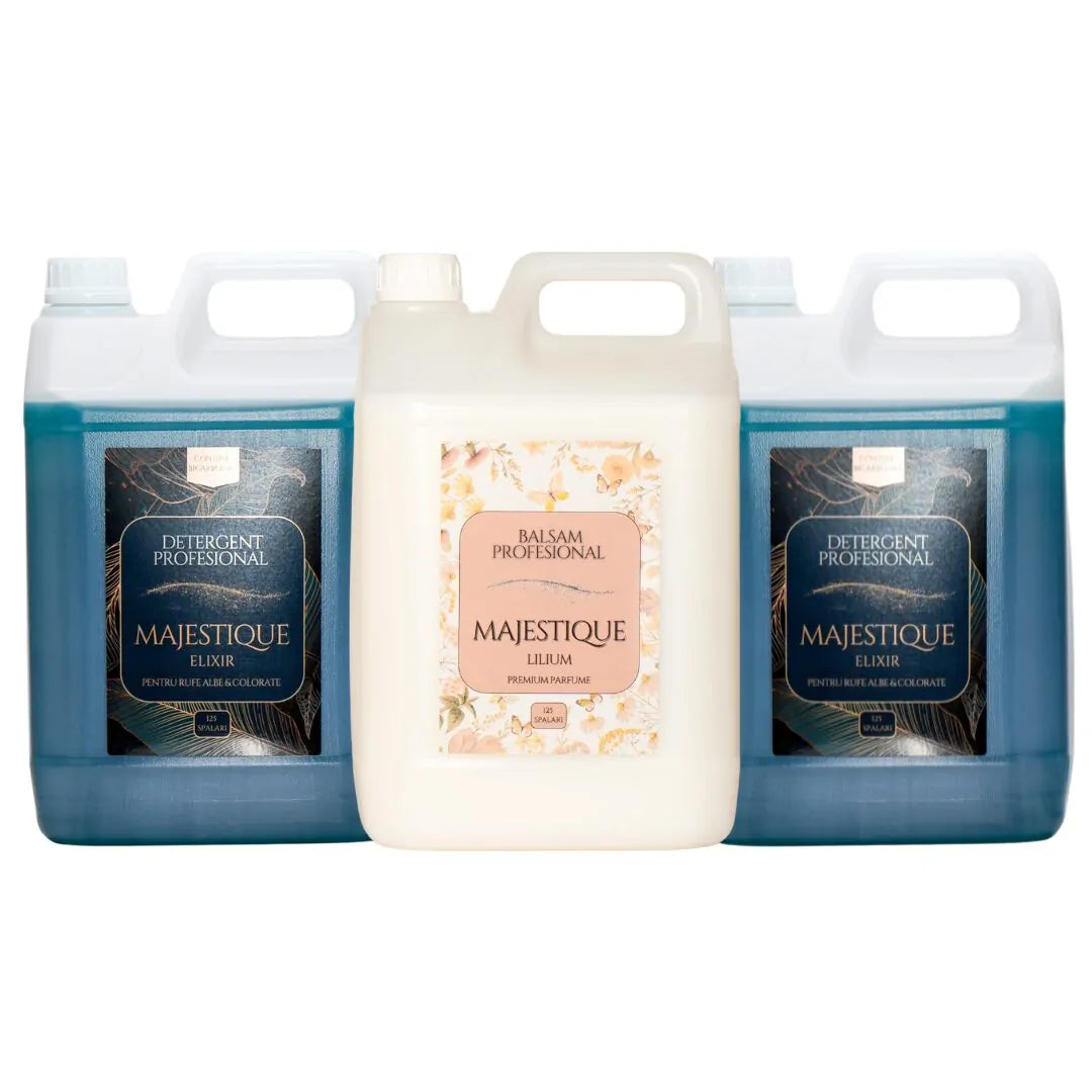 Majestique Elixir Care Pack — 2 Detergents + 1 Softener (15 Litres)